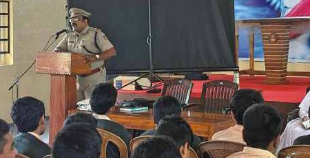 Guest speaker conducting an awareness session