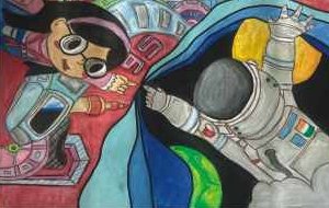 Space painting by Ansu Maria Jo