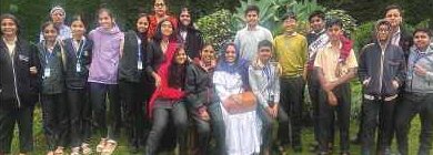 Students in Ooty botanical gardens