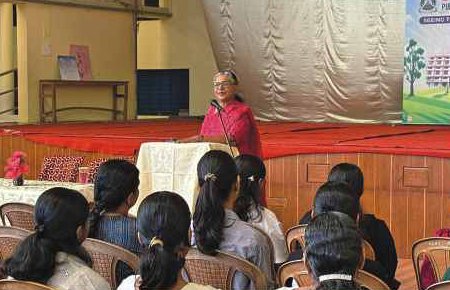 Guest speaker addressing students