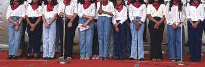 School choir performing for Alphonsa Day