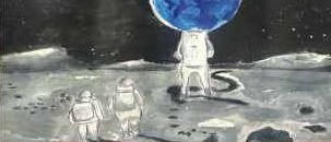 Lunar painting by Mavrick Sam Robin