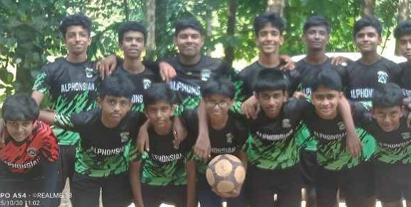 School football team in jerseys
