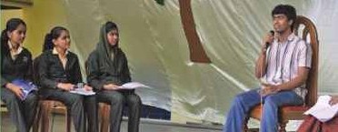 School opening stage skit performance