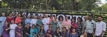 Staff group photograph at resort